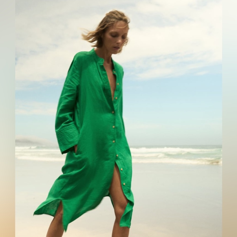 LINEN TUNIC DRESS - wormed once for a photoshoot